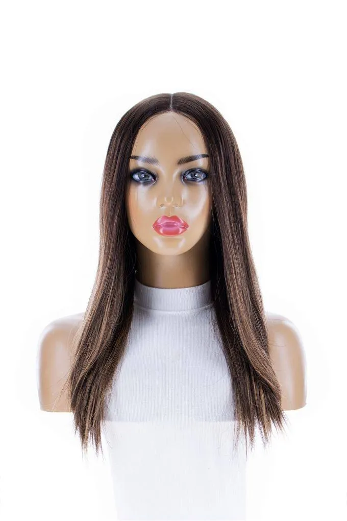 20" Divine Lace Top Topper Dark Brown Balayage