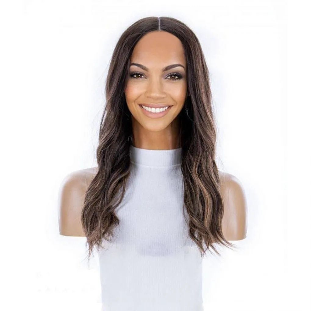 20" Divine Lace Top Topper Dark Brown Balayage