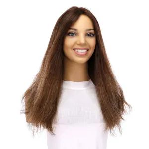20" Divine Lace Top Topper Medium Brown Balayage Wavy