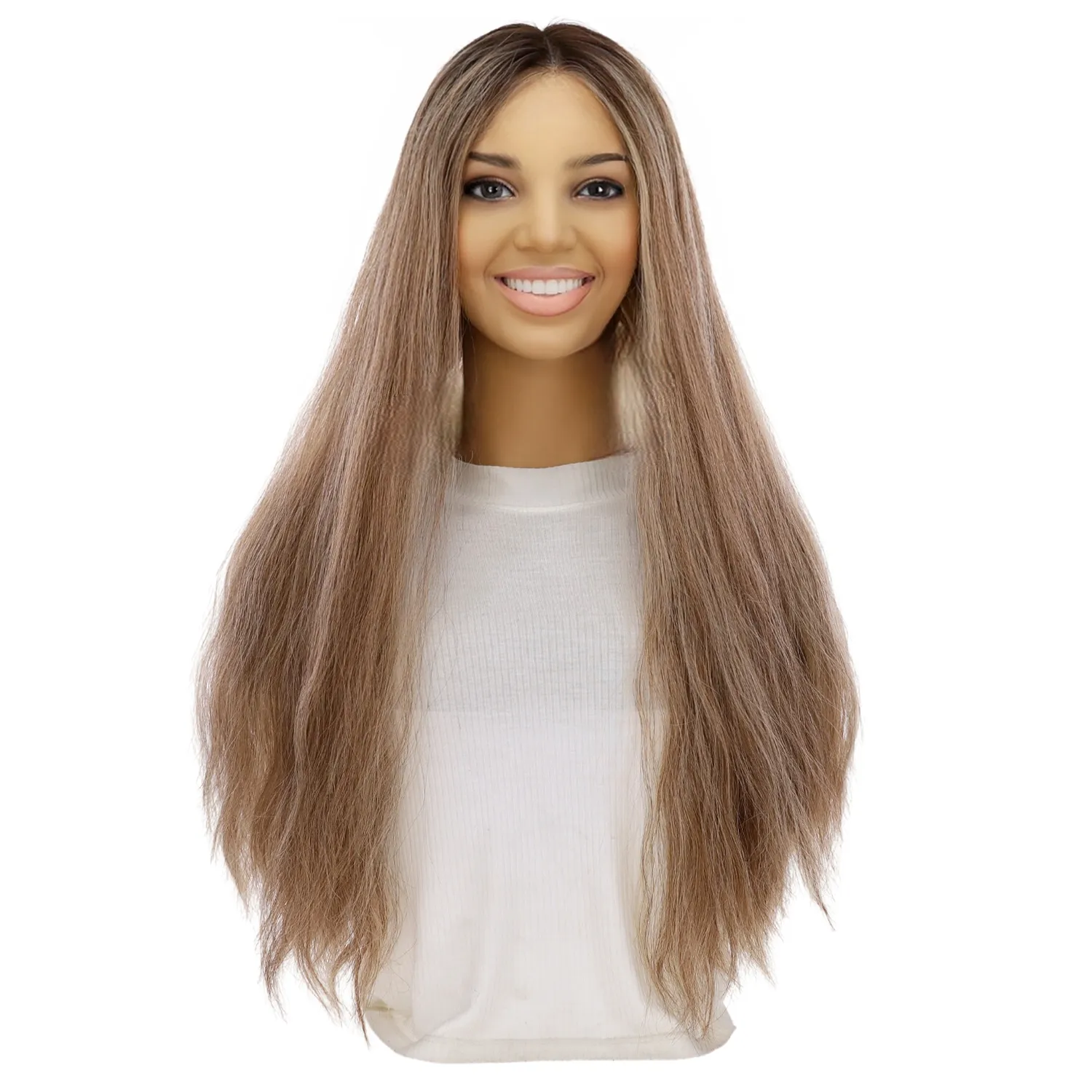 24" Divine Lace Top Topper Ashy Blonde w/ Highlights Wavy