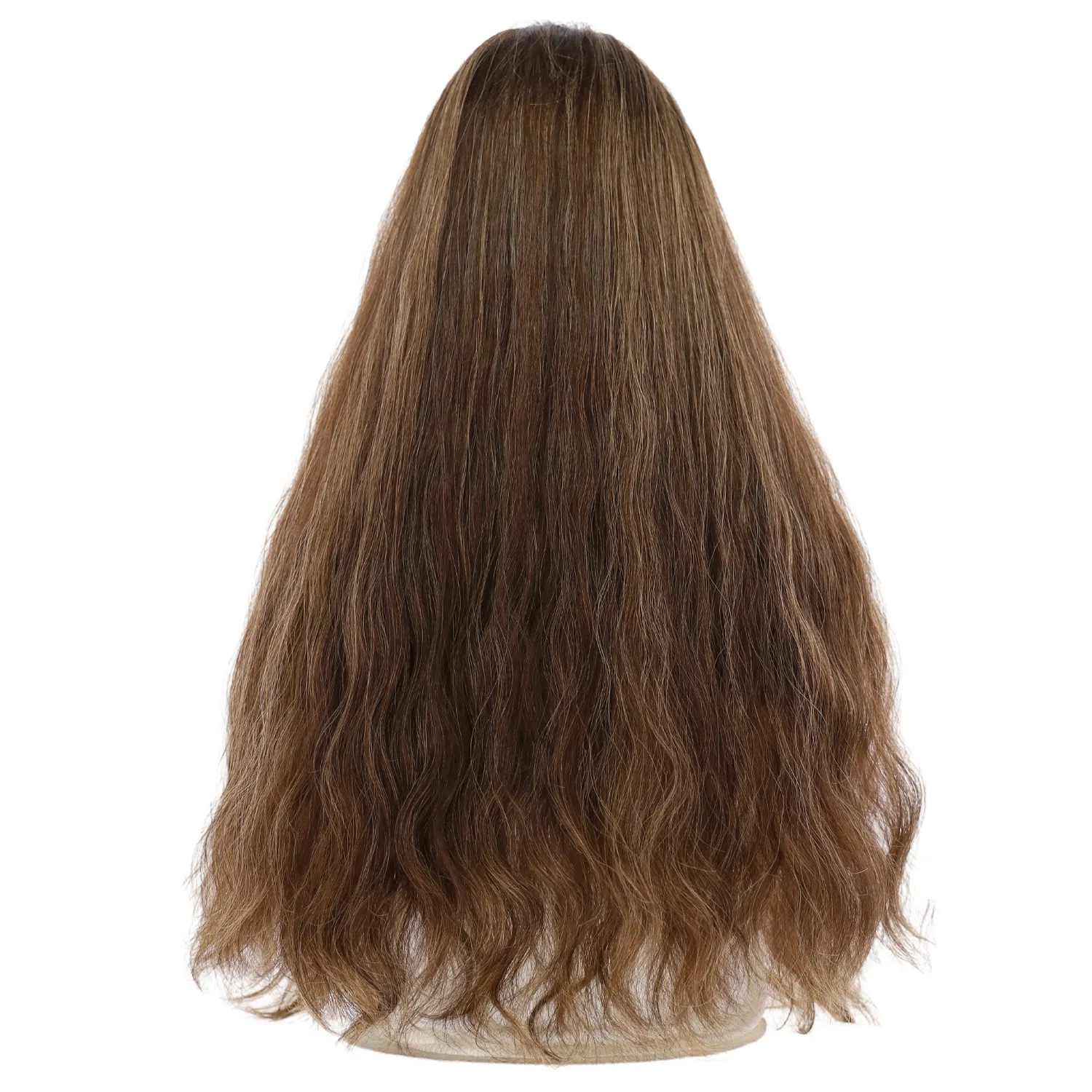 26" Divine Lace Top Topper Dark Brown w/ Highlights Wavy