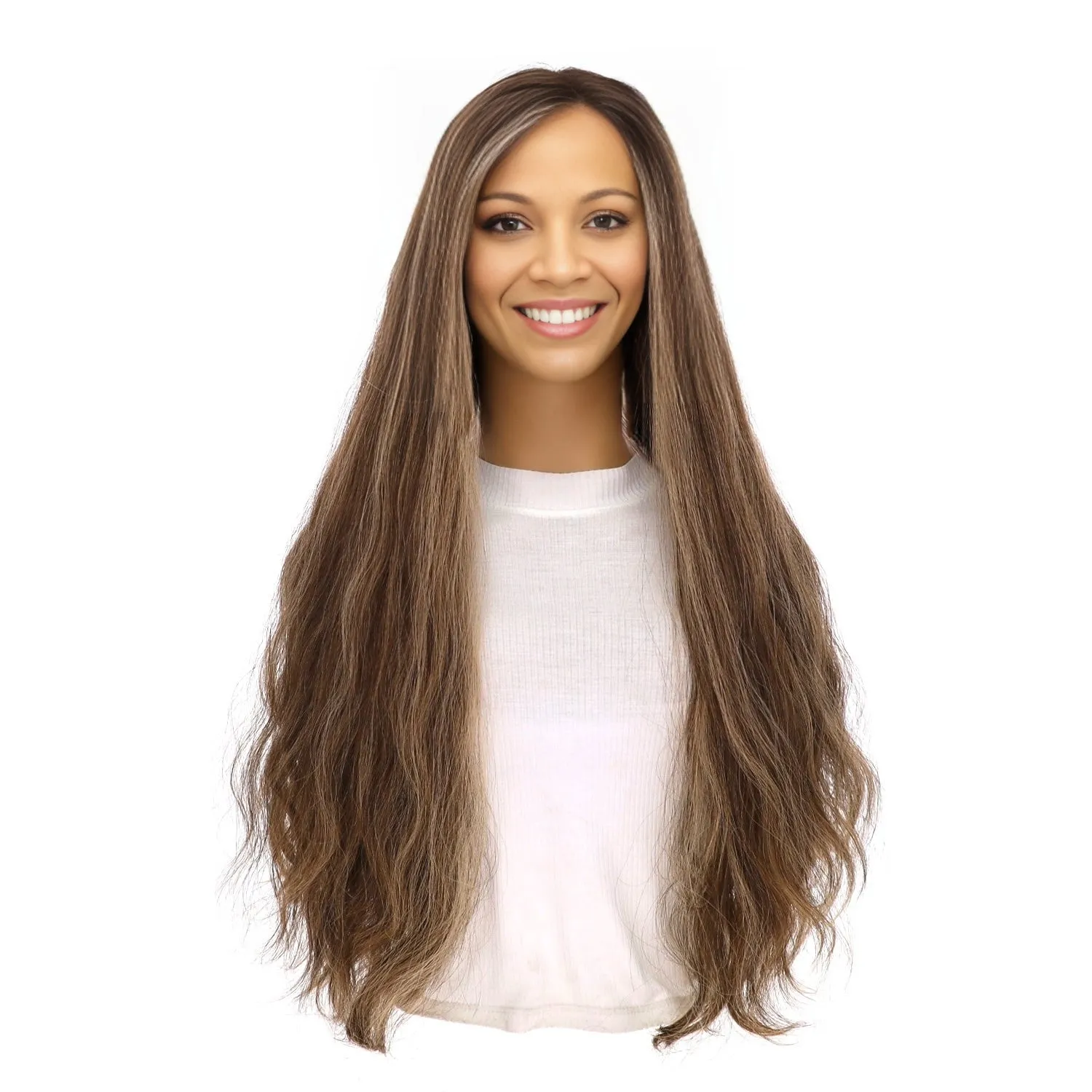 26" Divine Lace Top Topper Medium Blonde w/ Highlights Wavy