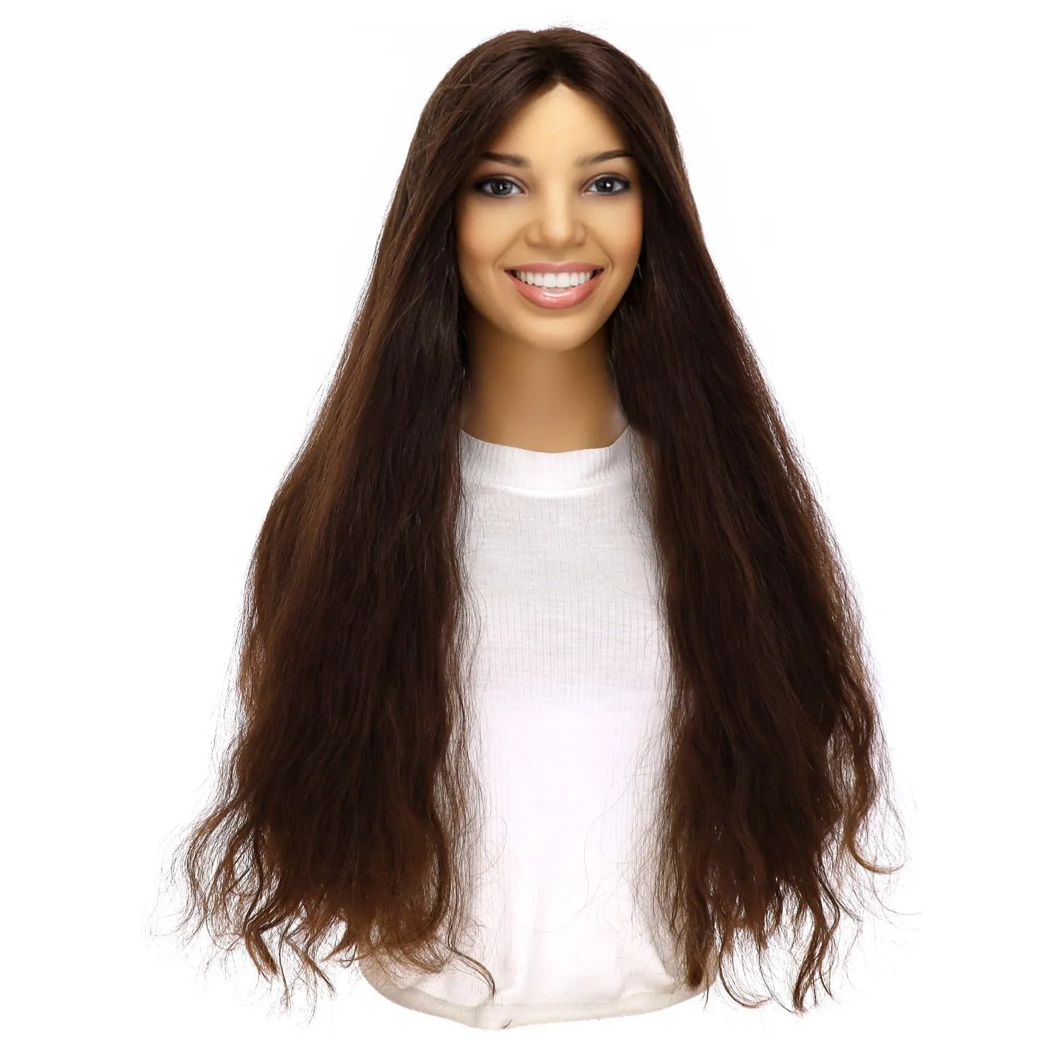 26" Divine Luxe Lace Top Topper #5 Warm Dark Brown Wavy