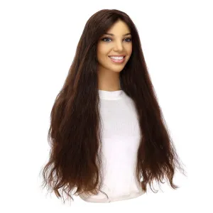 26" Divine Luxe Lace Top Topper #5 Warm Dark Brown Wavy
