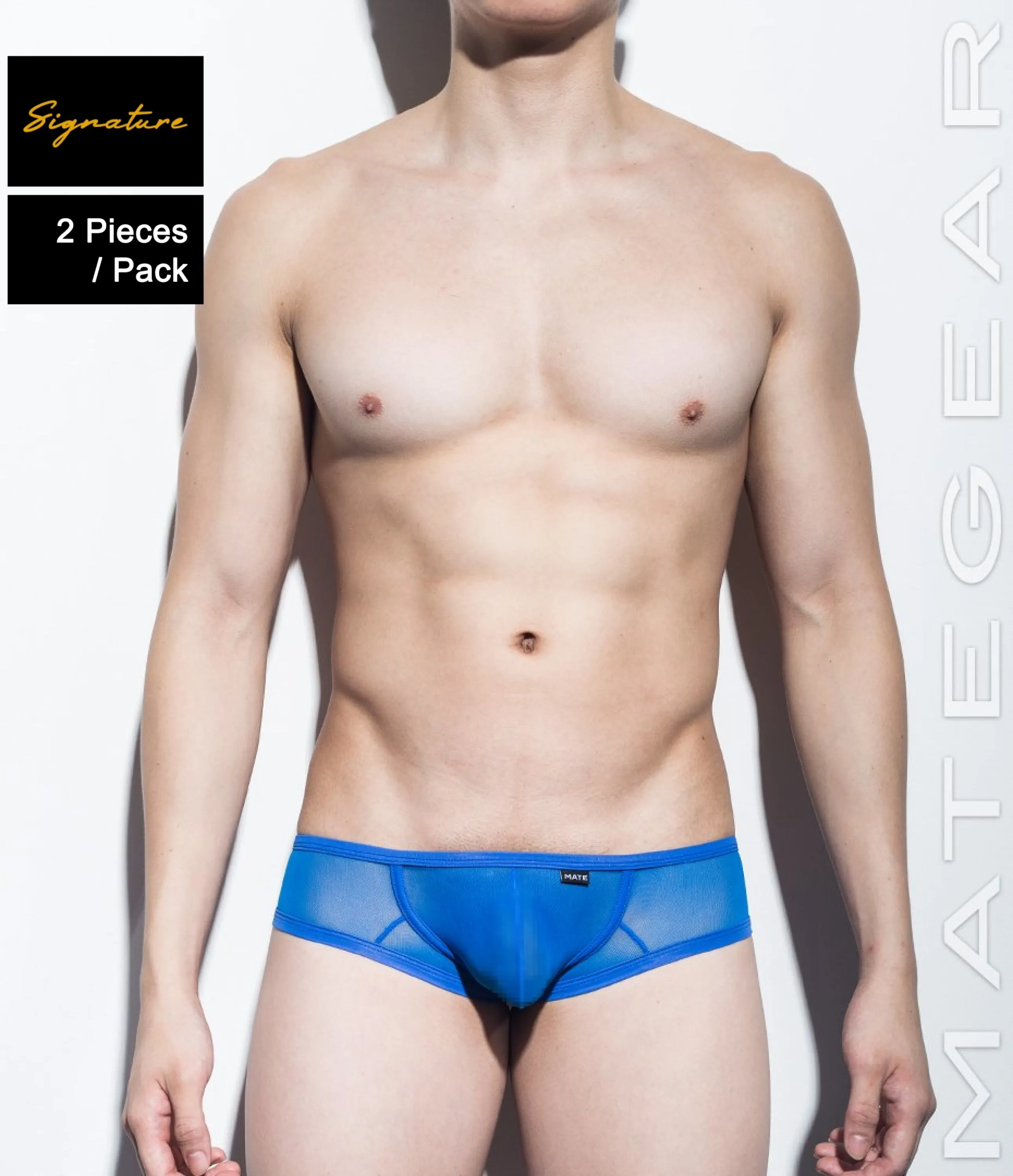 2pc/Pack Sexy Men's Underwear Signature Mini Squarecut Trunks - Da Hee (Mesh Series)