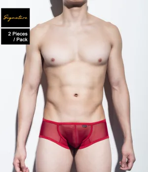 2pc/Pack Sexy Men's Underwear Signature Ultra Squarecut Trunks - Ji Su (Mesh Series)