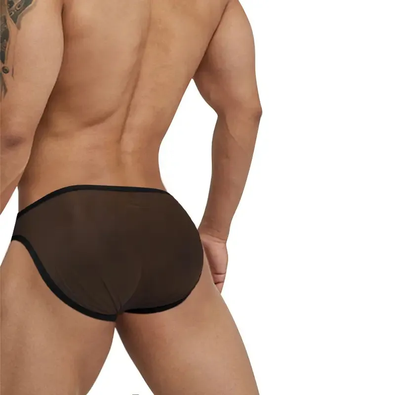 Adannu Men's Ultra-Thin 0.01mm Mesh Bikini Briefs – Sexy, Micro-Elastic & Soft Fit Underwear