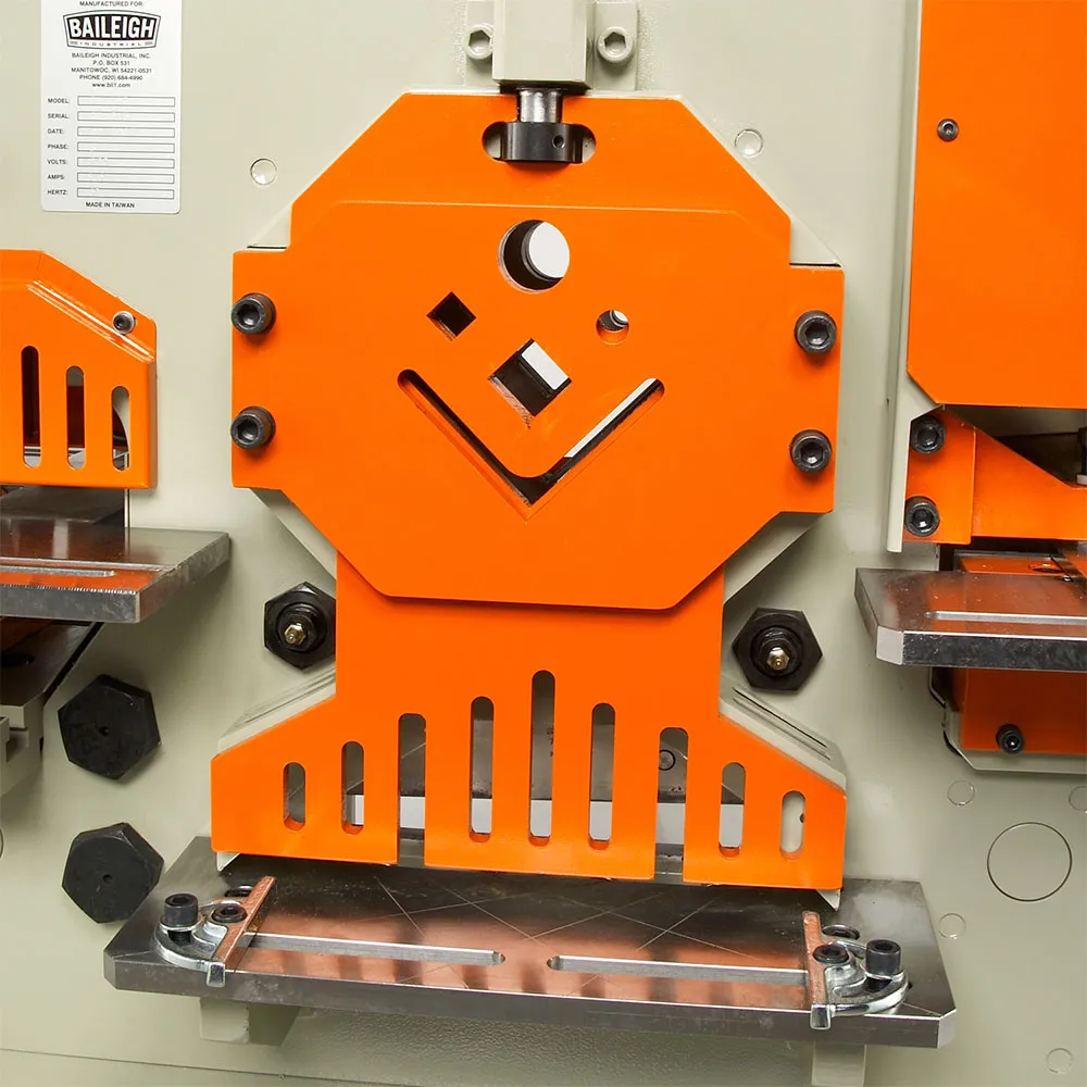 Baileigh 1007792 230V 220V 3PH 50 Ton 5 Station Ironworker w/ Welded Steel Plate