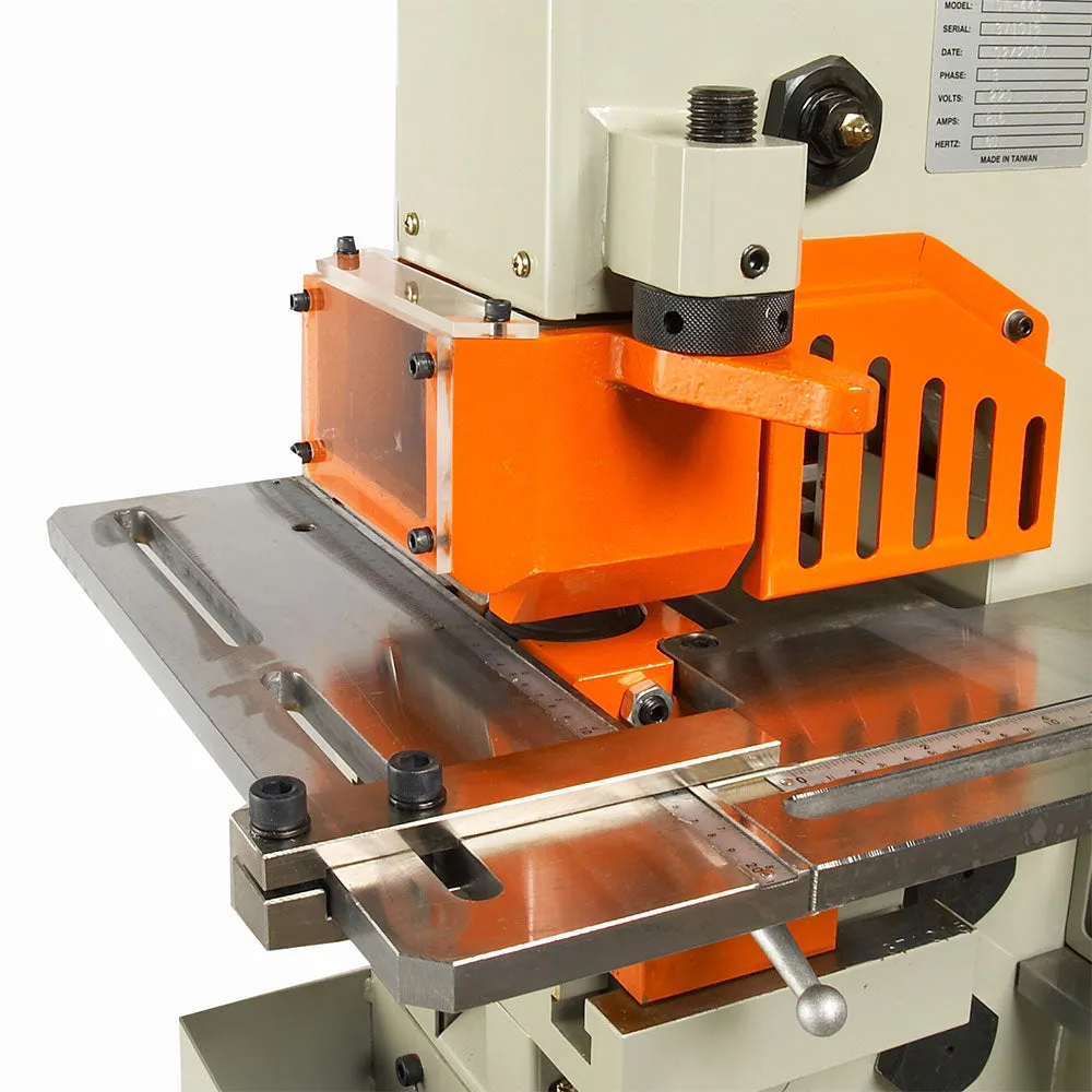 Baileigh 1007792 230V 220V 3PH 50 Ton 5 Station Ironworker w/ Welded Steel Plate