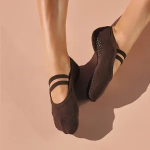 Ballet Grip Socks - Chocolate (Barre / Pilates)