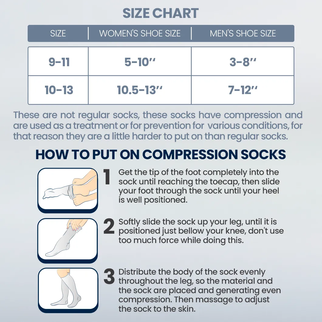 Be Shapy | Compression Socks Open Toes Knee High Leg Support | Medias de Compresión con Abertura en Dedos