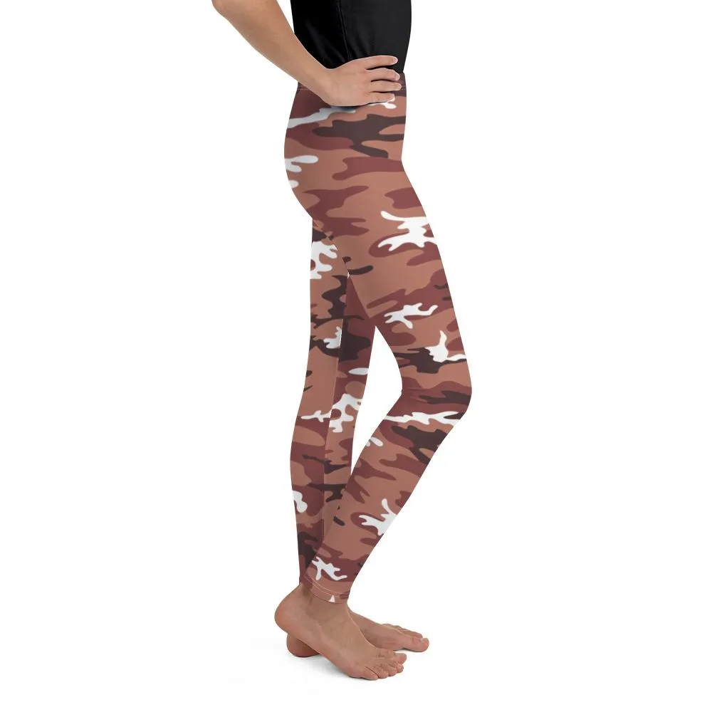 Brown Camo Youth Leggings