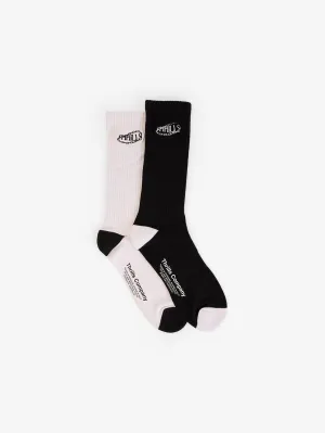 Chain Of Formation 2 Pack Sock - White - Black
