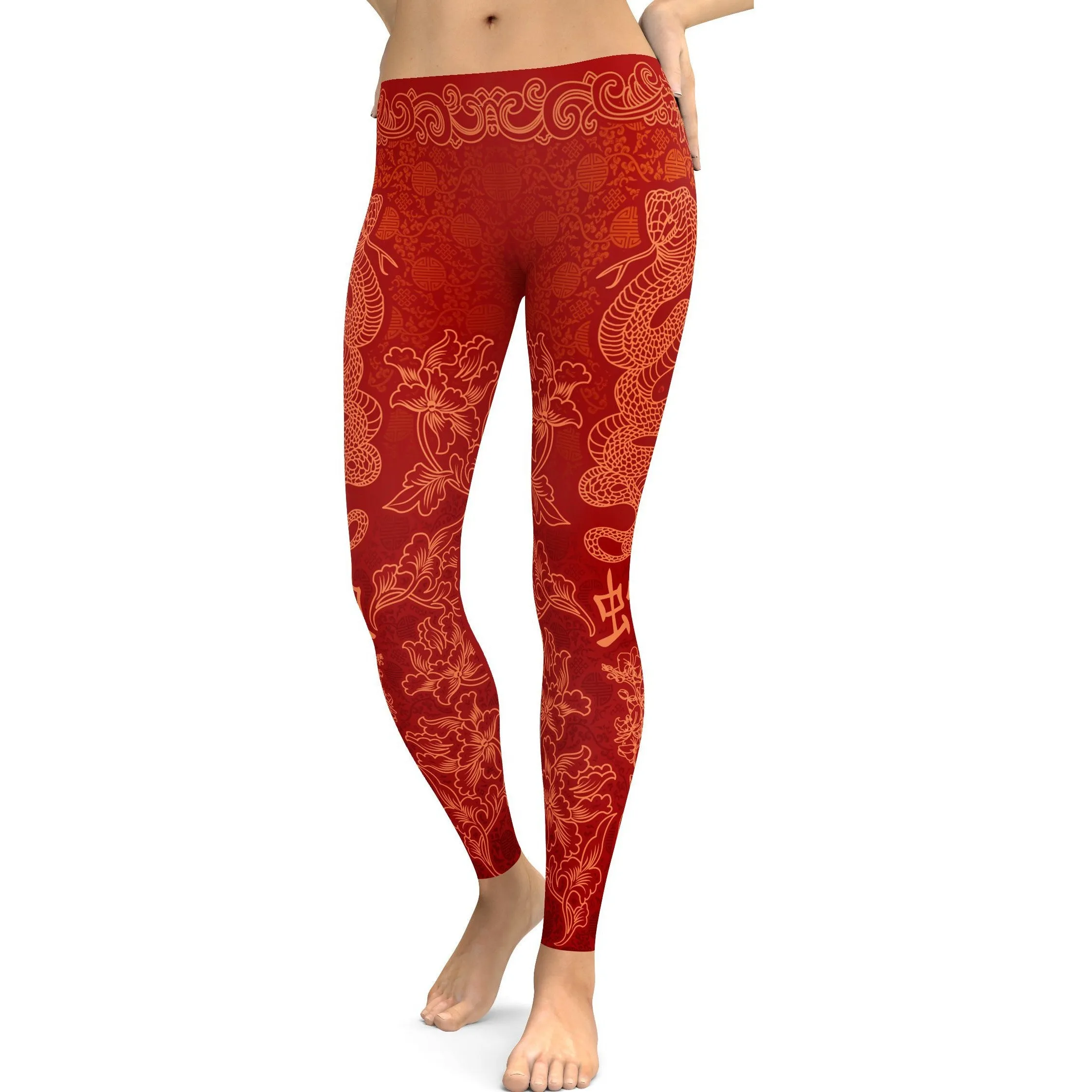 Chinese Zodiac Snake Leggings