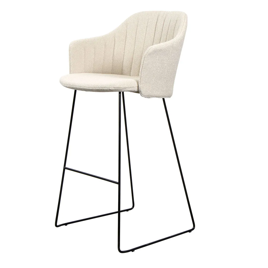Choice Outdoor Bar Chair - Sled Base - w/ Back and Seat Cushion