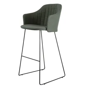 Choice Outdoor Bar Chair - Sled Base - w/ Back and Seat Cushion