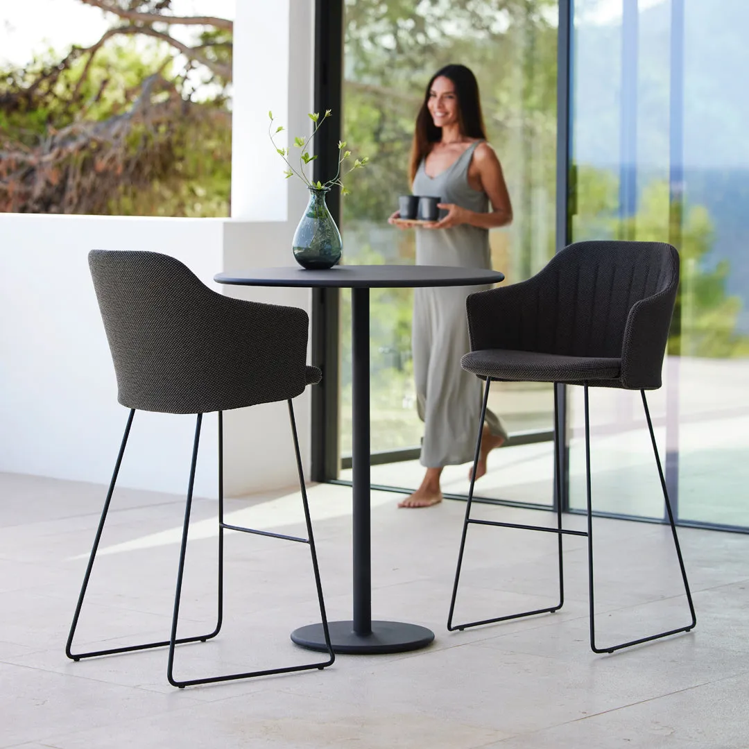 Choice Outdoor Bar Chair - Sled Base - w/ Back and Seat Cushion