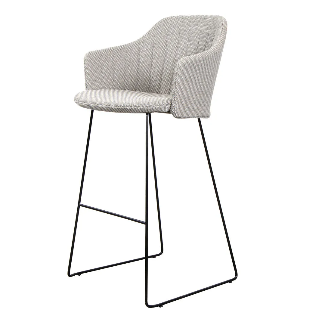 Choice Outdoor Bar Chair - Sled Base - w/ Back and Seat Cushion