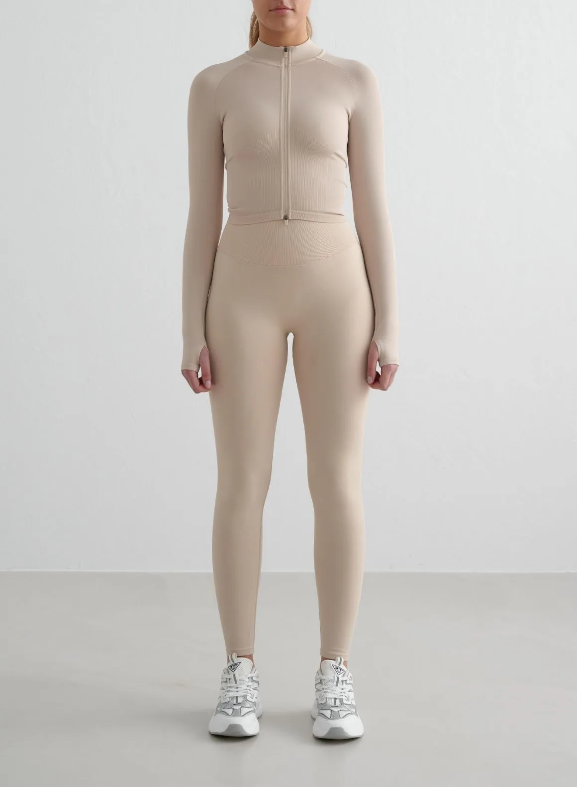 Clay Shape Seamless Zip Jacket