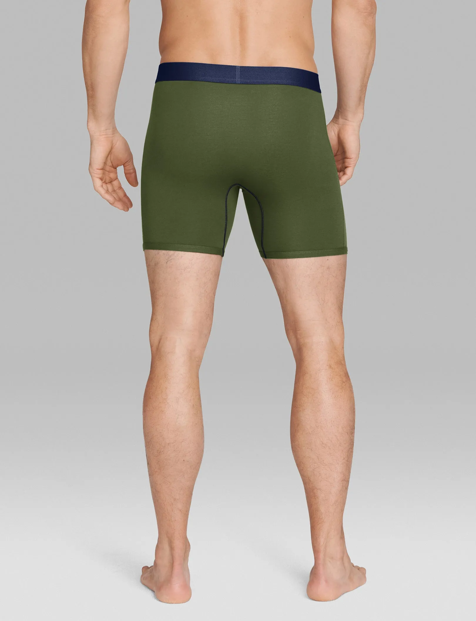 Cool Cotton Mid-Length Boxer Brief 6"