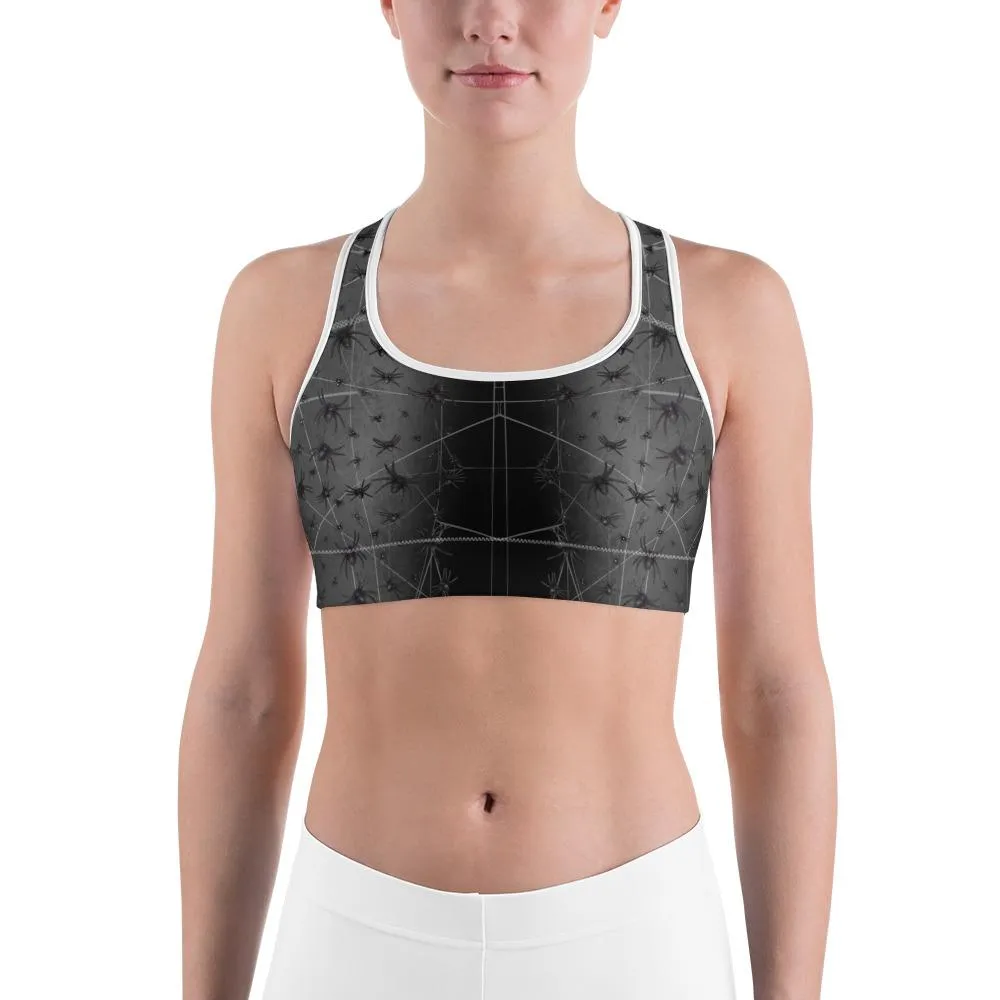 Crawling Spiders Sports Bra