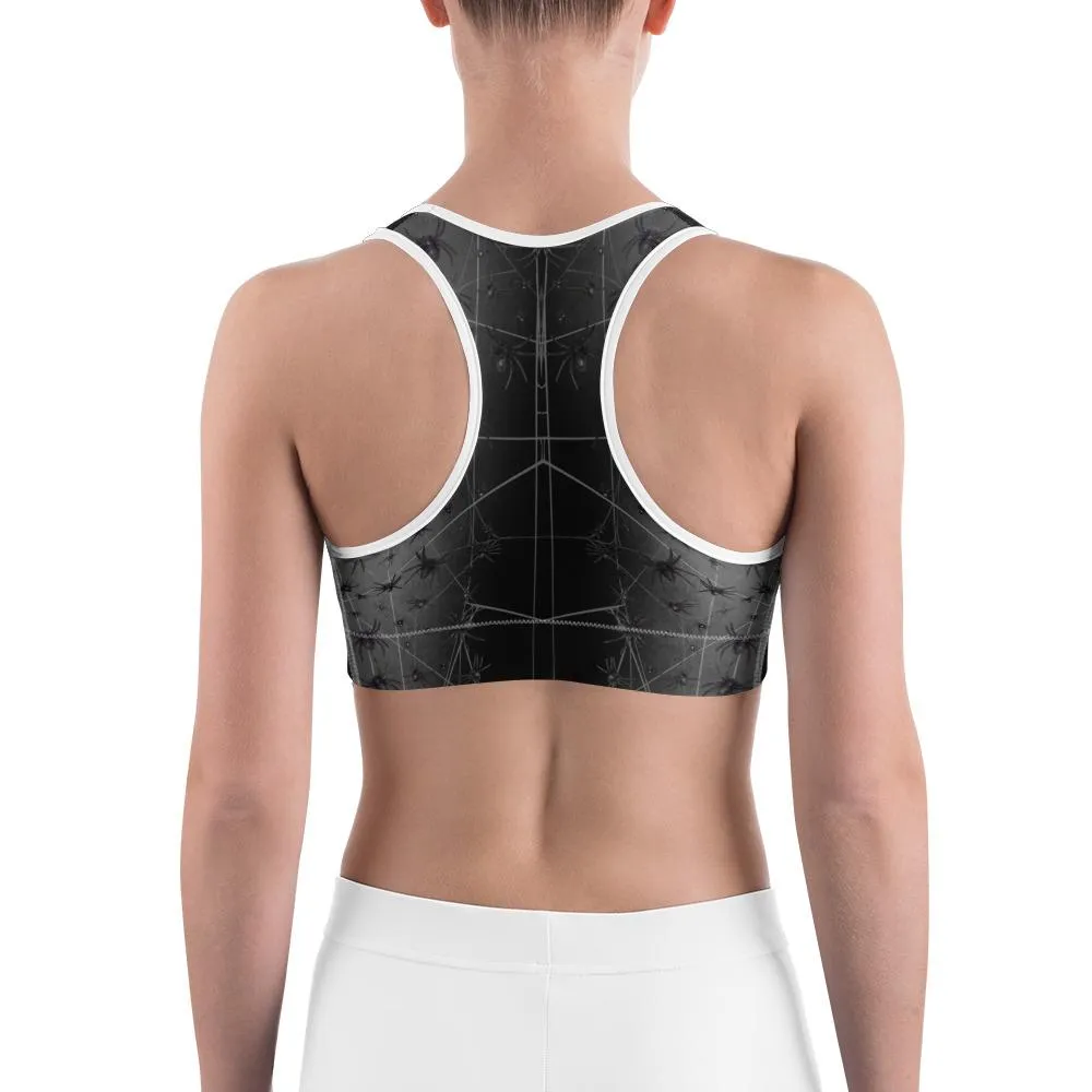 Crawling Spiders Sports Bra