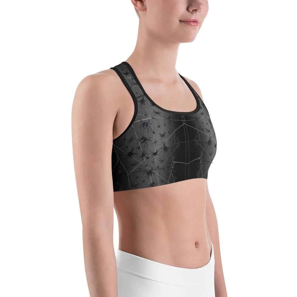 Crawling Spiders Sports Bra