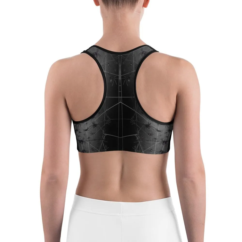 Crawling Spiders Sports Bra