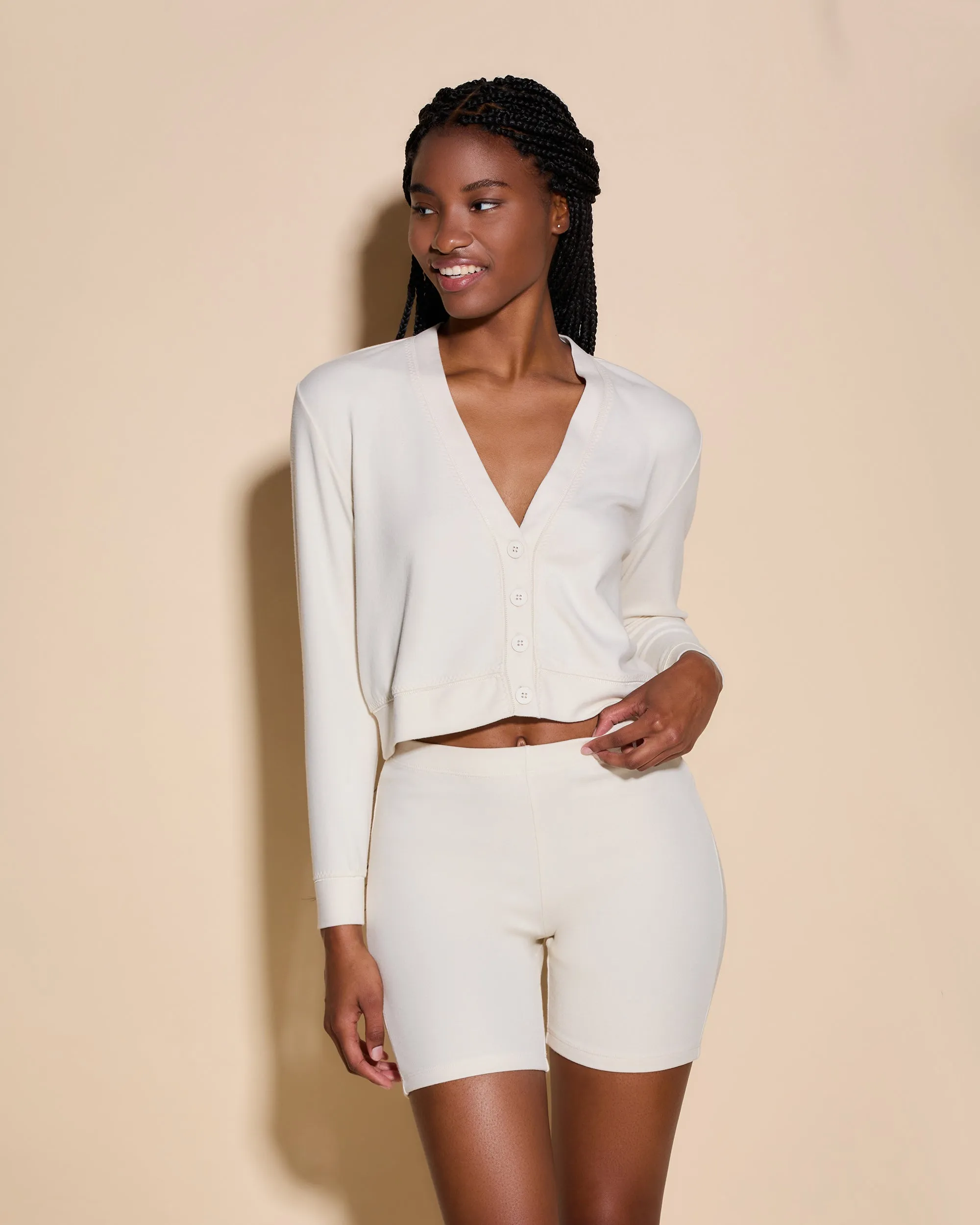 Cropped Boxy Cardigan