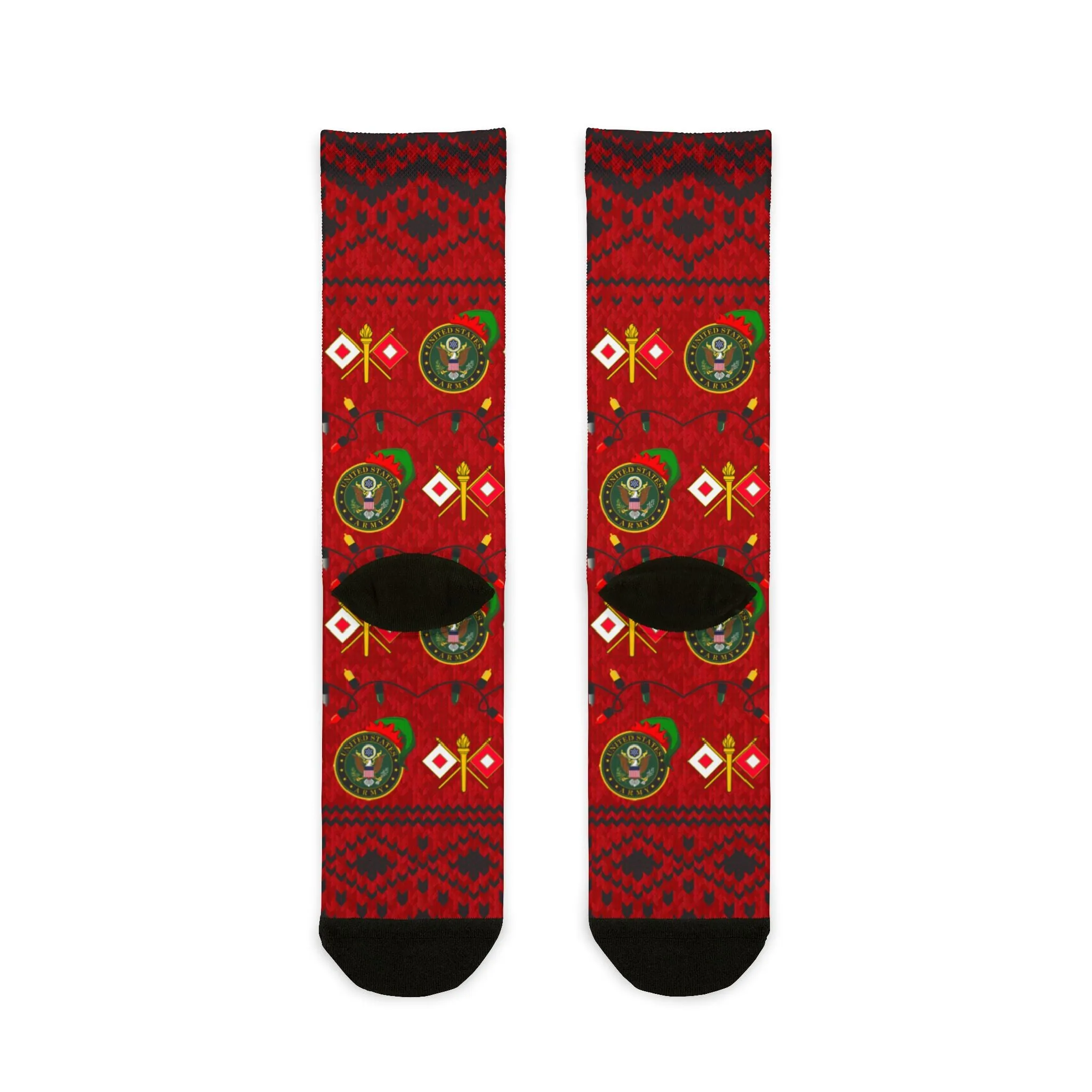Custom US Military Ranks/Insignia All Over Prints Sublimation Crew Socks JSK02