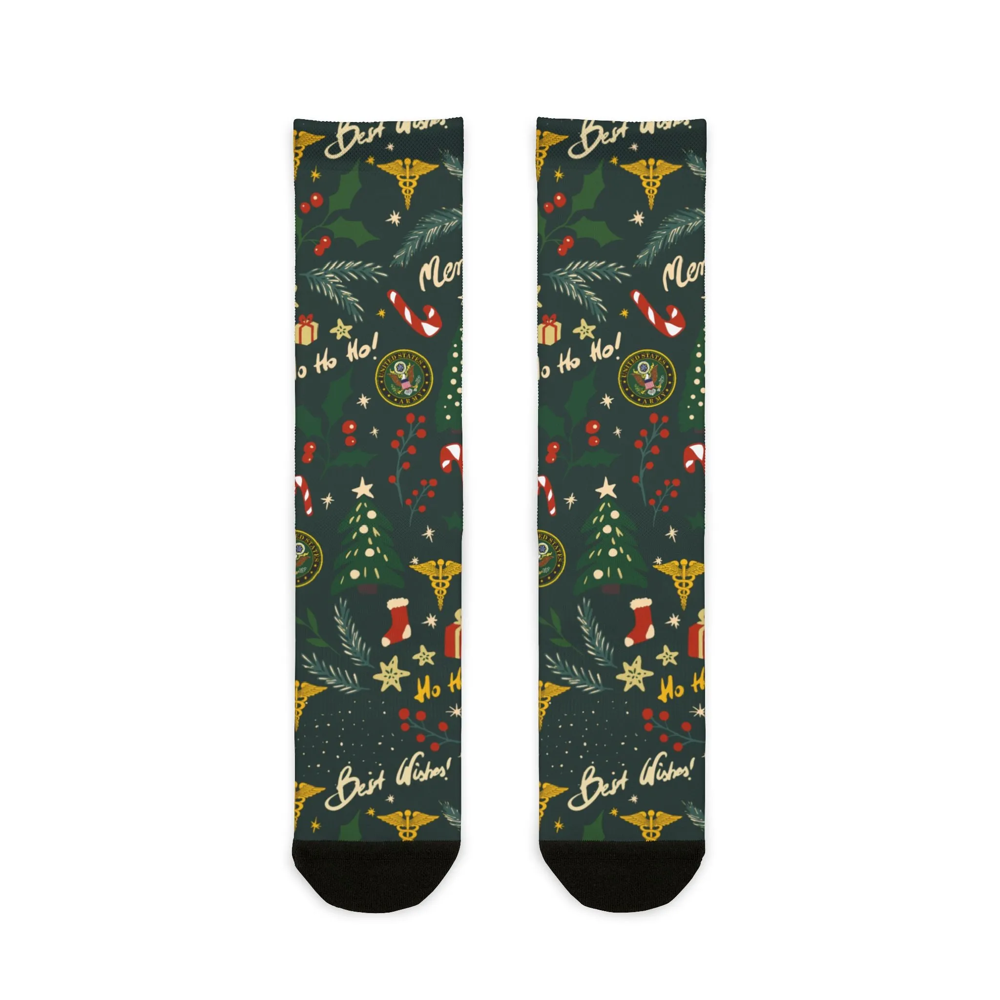 Custom US Military Ranks/Insignia All Over Prints Sublimation Crew Socks JSK05