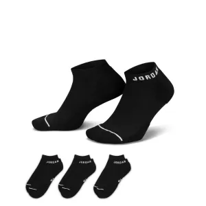 EVERYDAY NO SHOW SOCKS 3 PACK BLACK