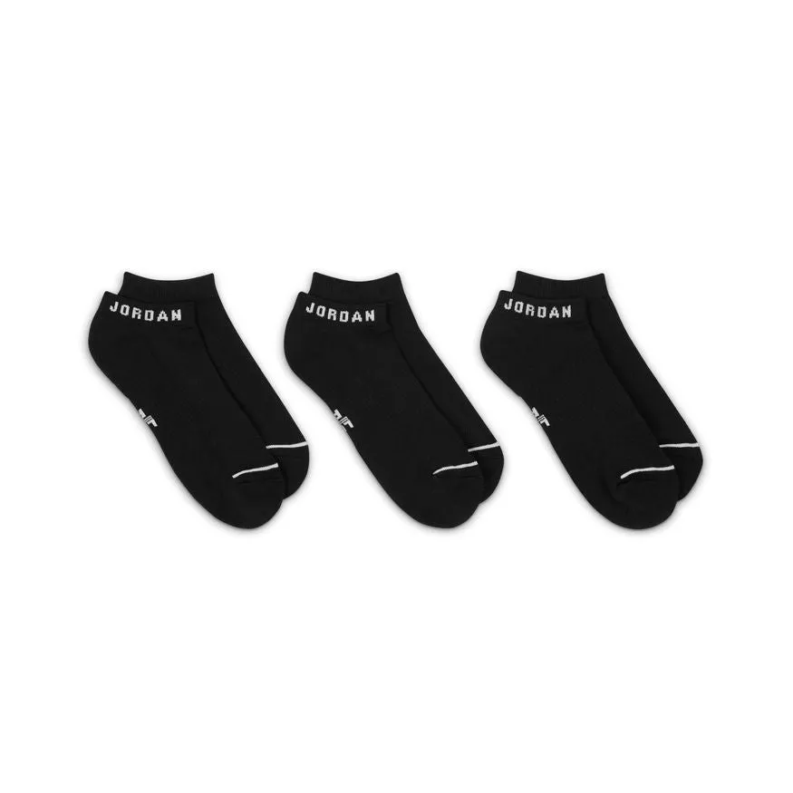 EVERYDAY NO SHOW SOCKS 3 PACK BLACK