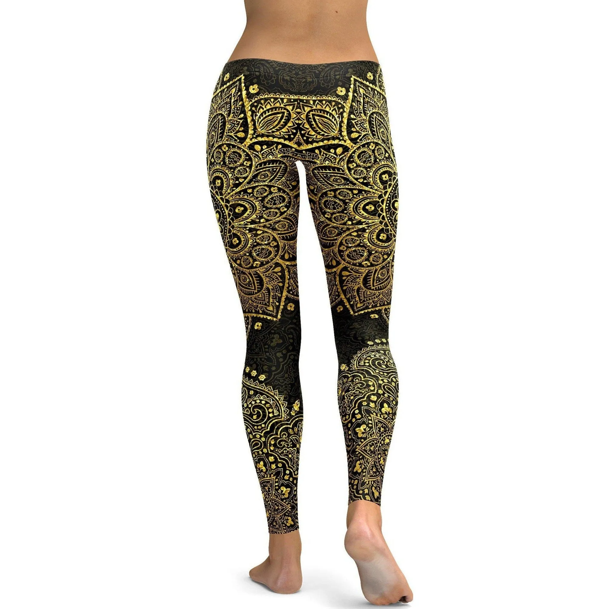 Faux Golden Mandala leggings