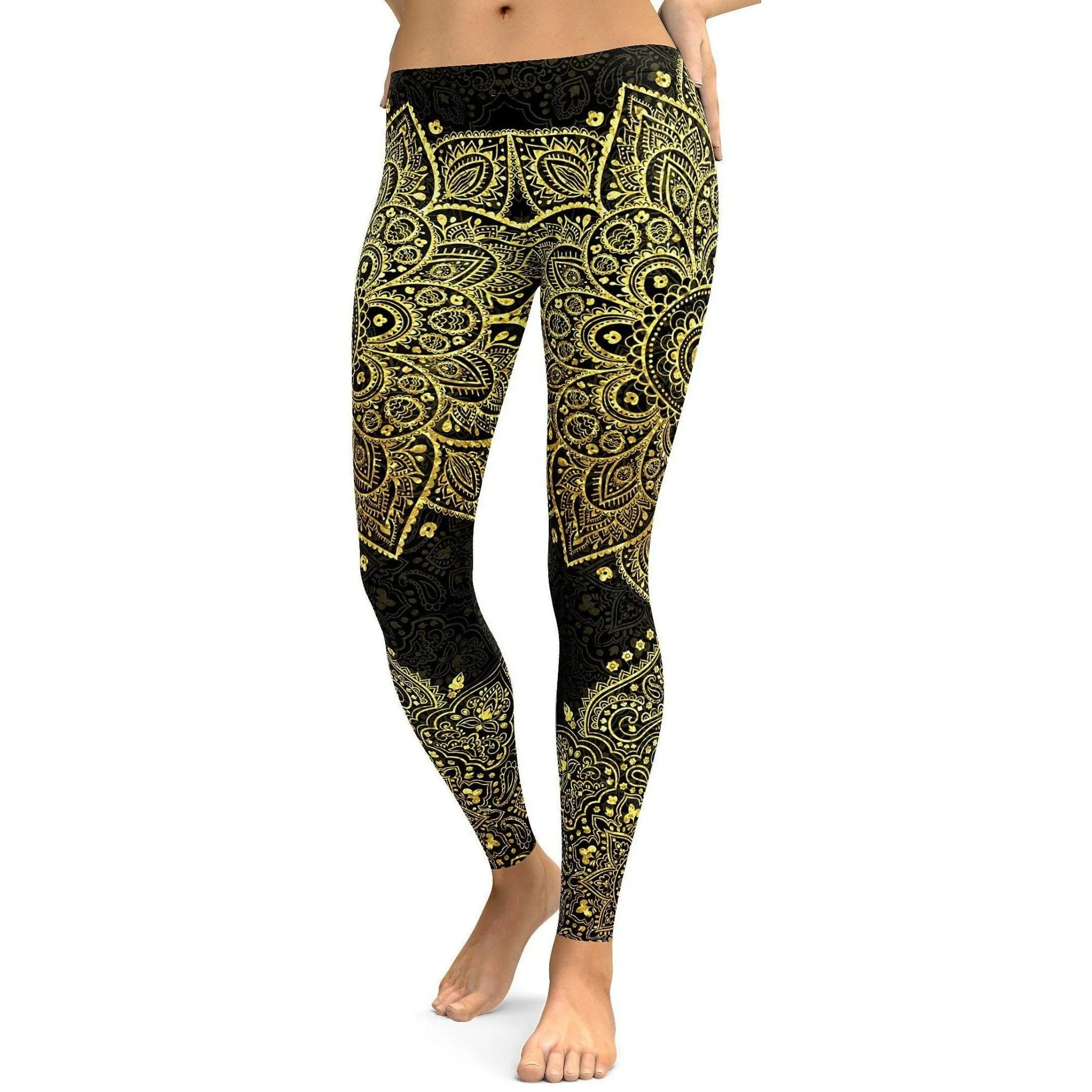 Faux Golden Mandala leggings