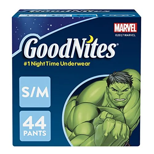 GoodNites Bedtime Pants S-M 38-65 lbs, 44 count- Characters Vary