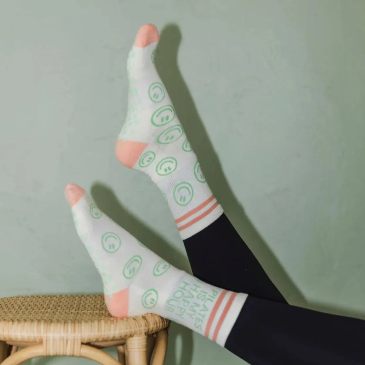 Happy Hour - Crew Grip Sock (Barre / Pilates)