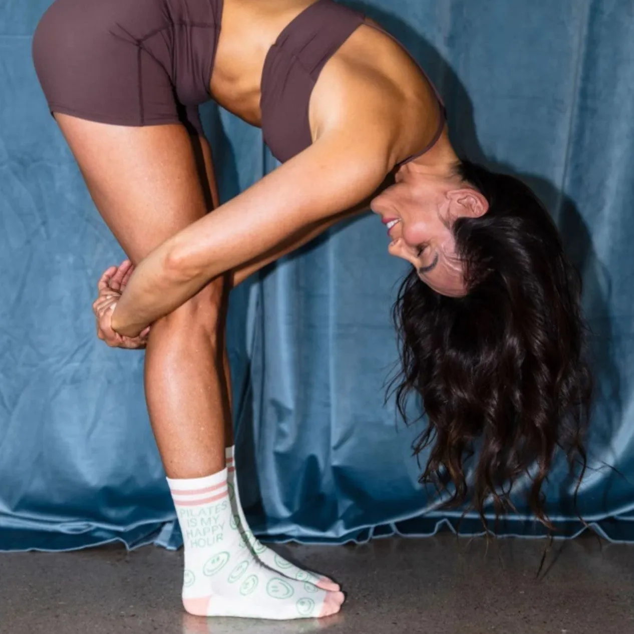 Happy Hour - Crew Grip Sock (Barre / Pilates)