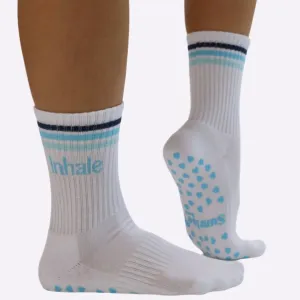 Inhale & Exhale - Crew Grip Sock (Barre / Pilates)