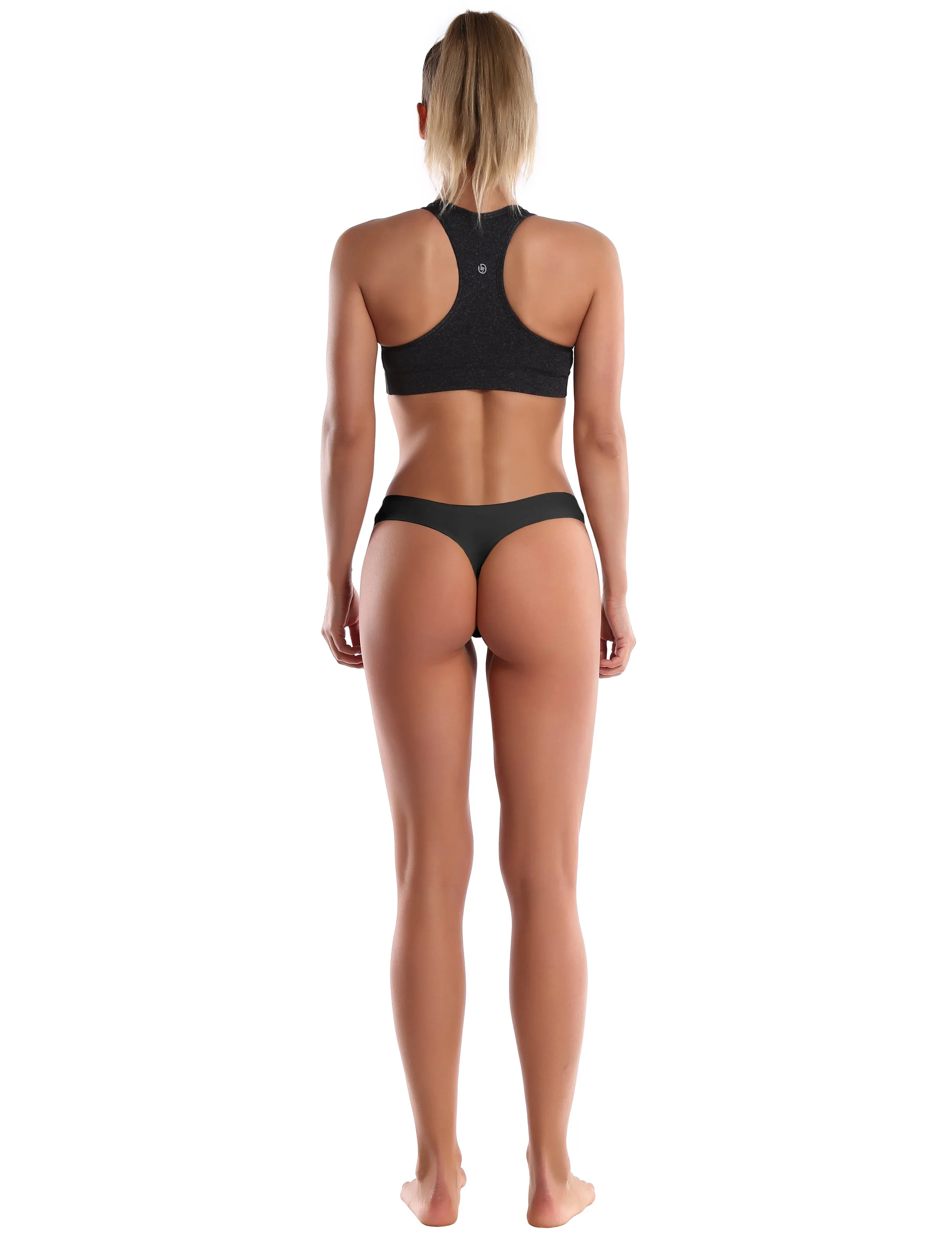 Invisibles Sports Thongs underwear Black_Biking