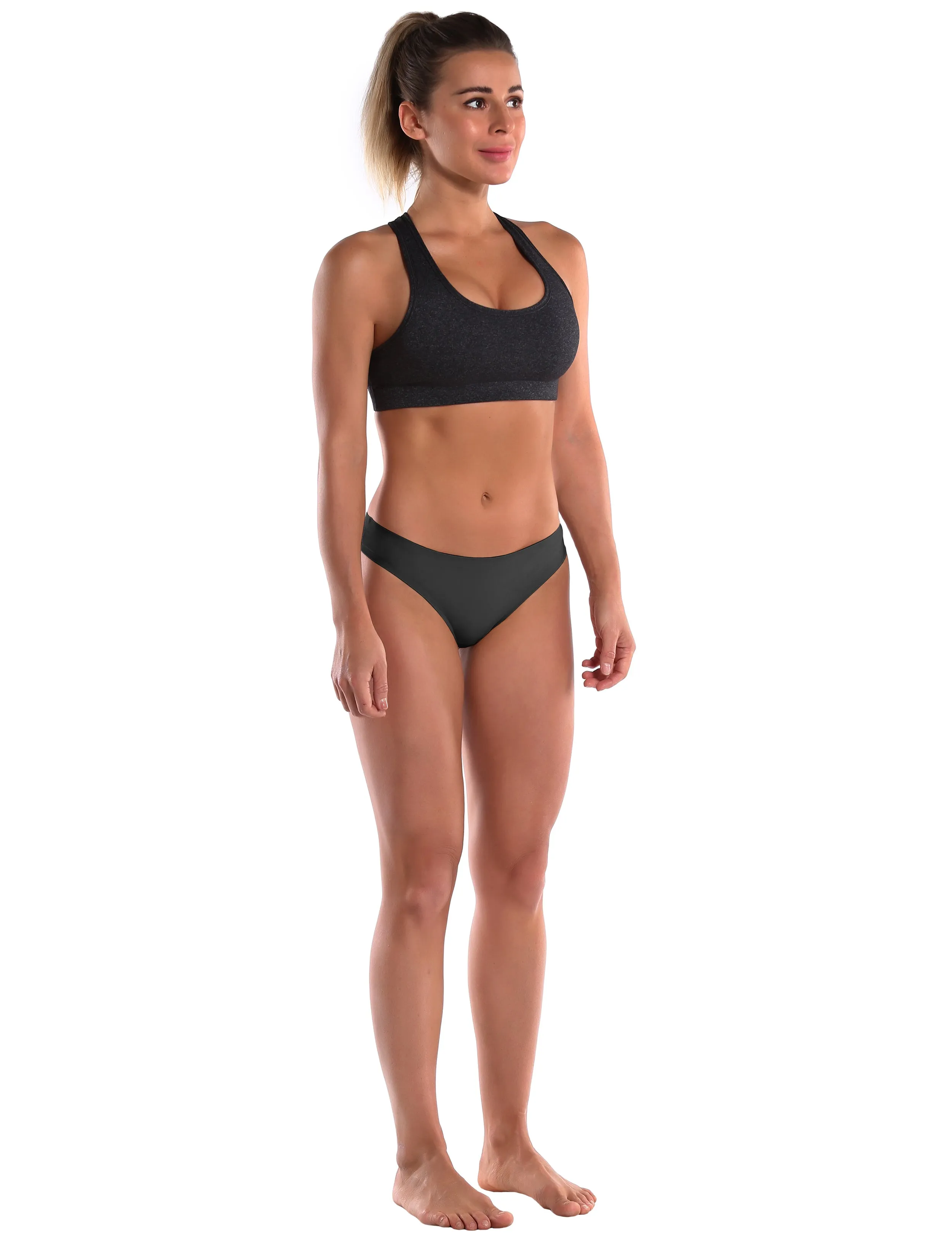 Invisibles Sports Thongs underwear Black_yogastudio