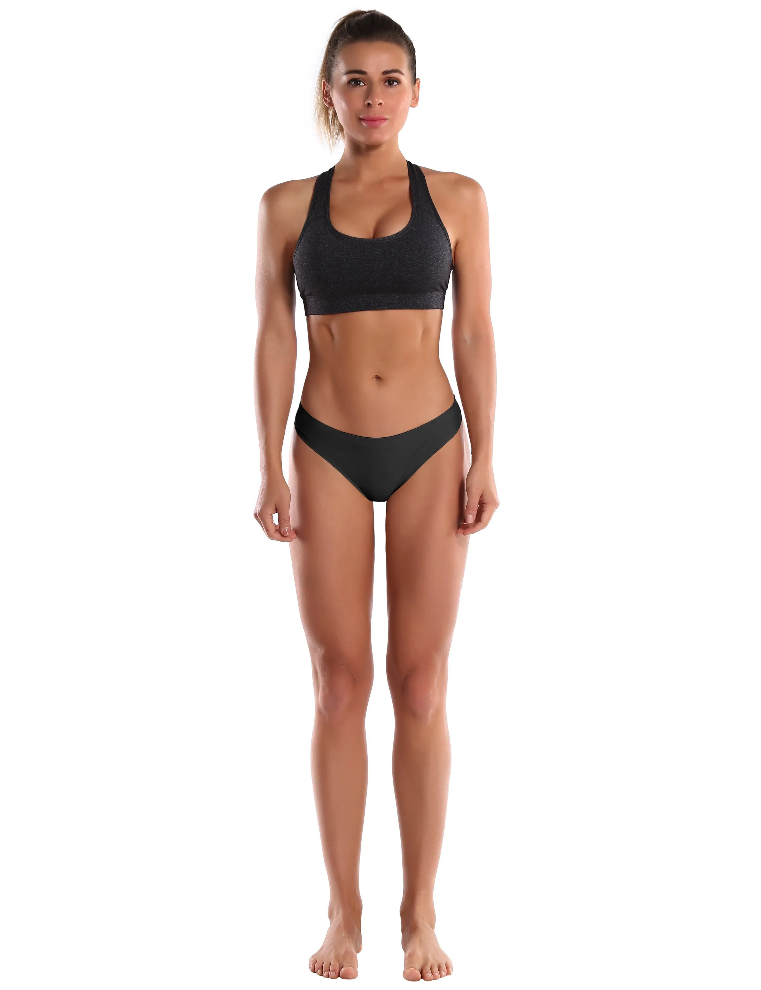 Invisibles Sports Thongs underwear Black_yogastudio