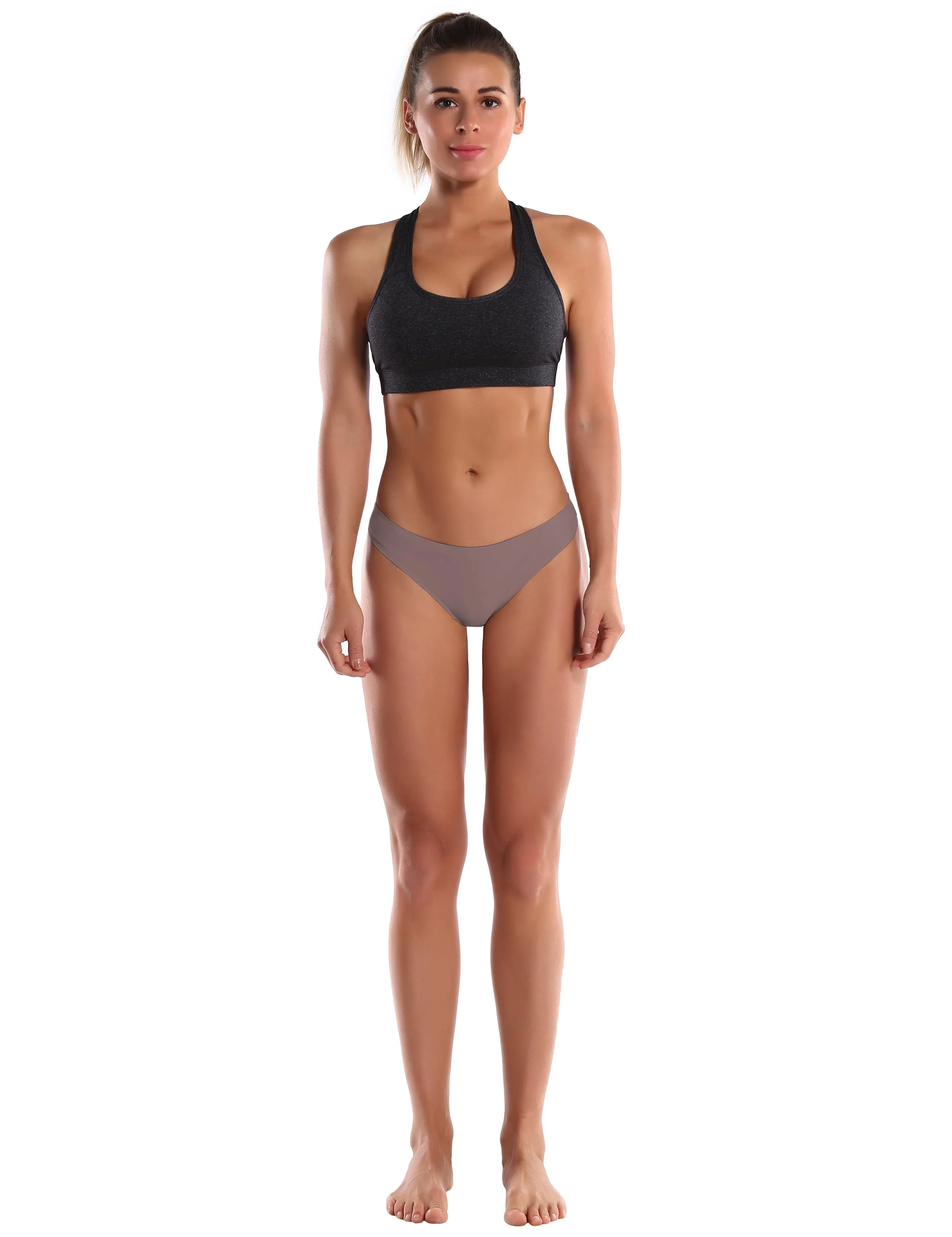 Invisibles Sports Thongs Underwear Brown_Plus Size