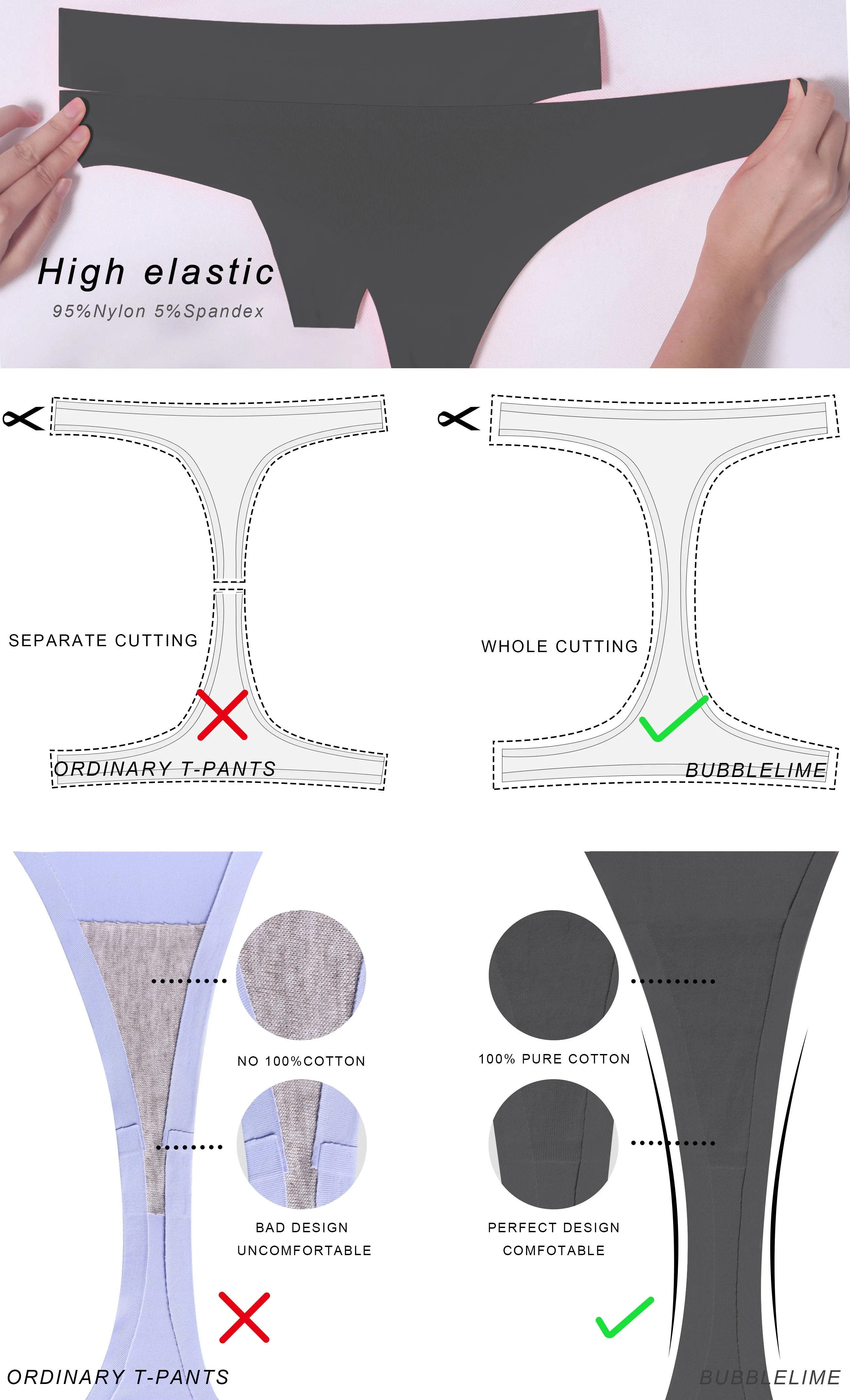 Invisibles Sports Thongs underwear Darkgray