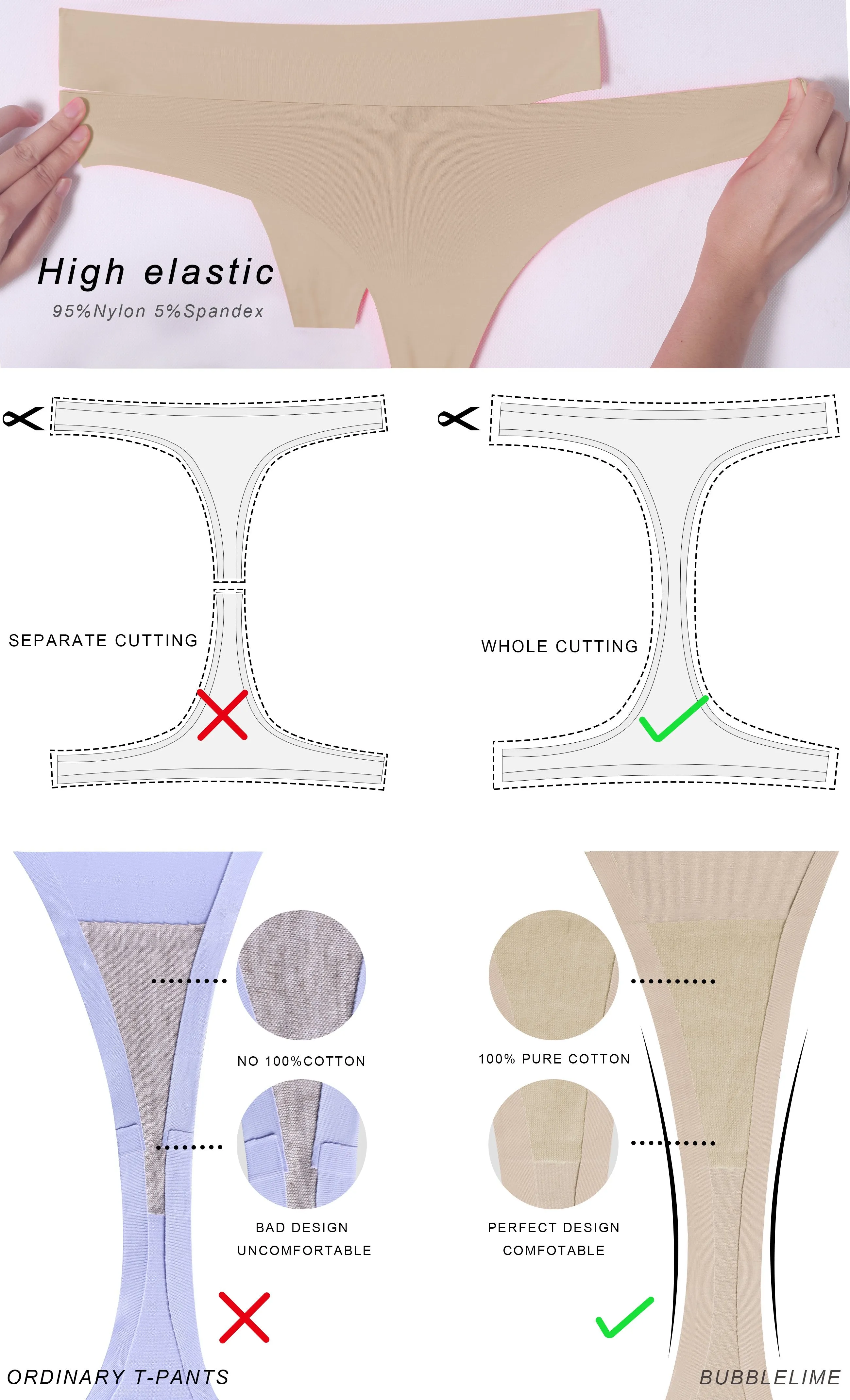 Invisibles Sports Thongs Underwear Skin ins_Running