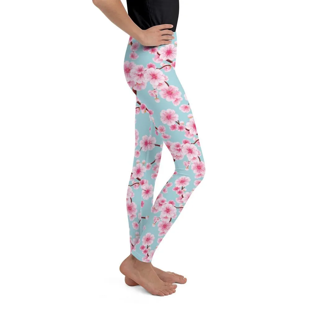 Japanese Cherry Blossom Youth Leggings