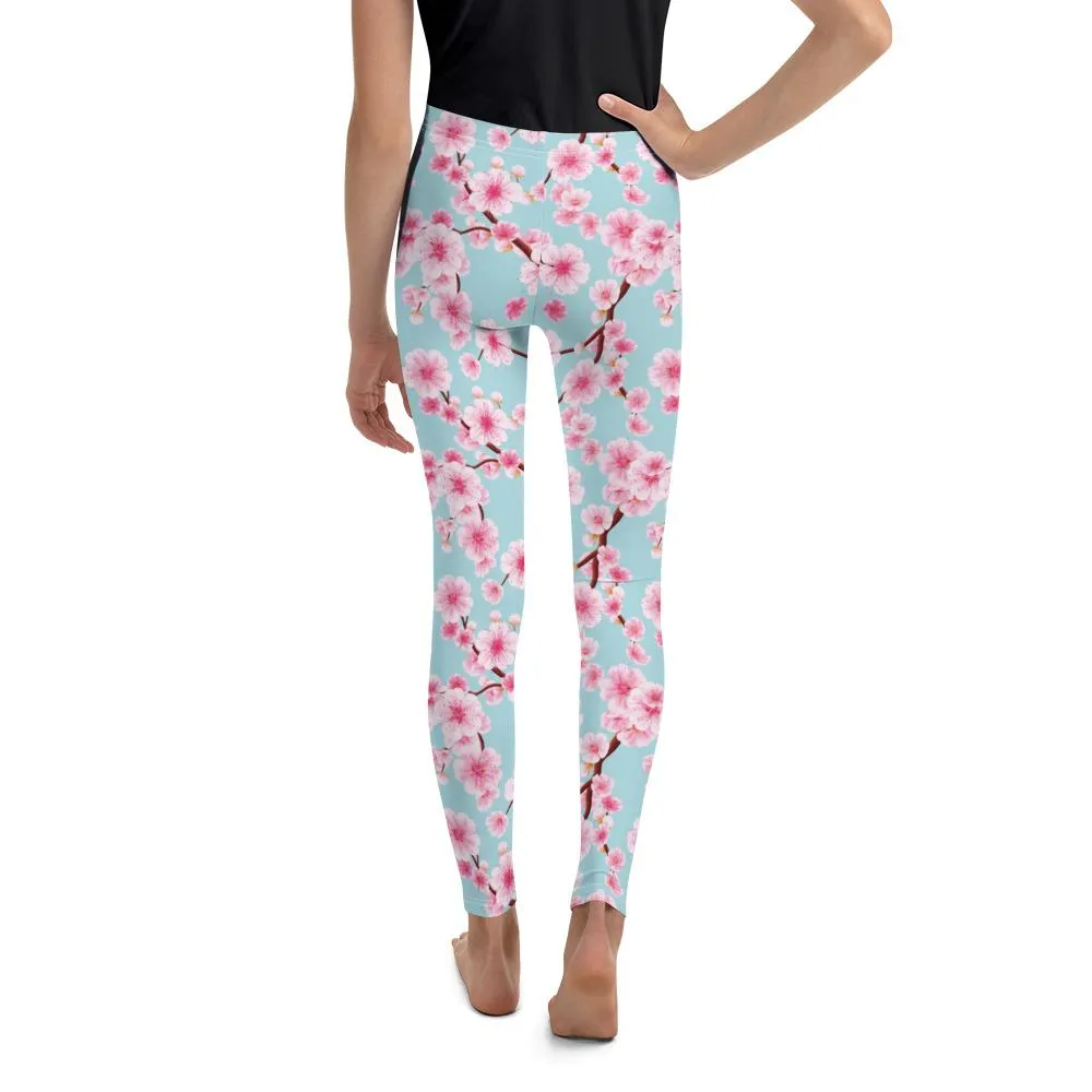 Japanese Cherry Blossom Youth Leggings