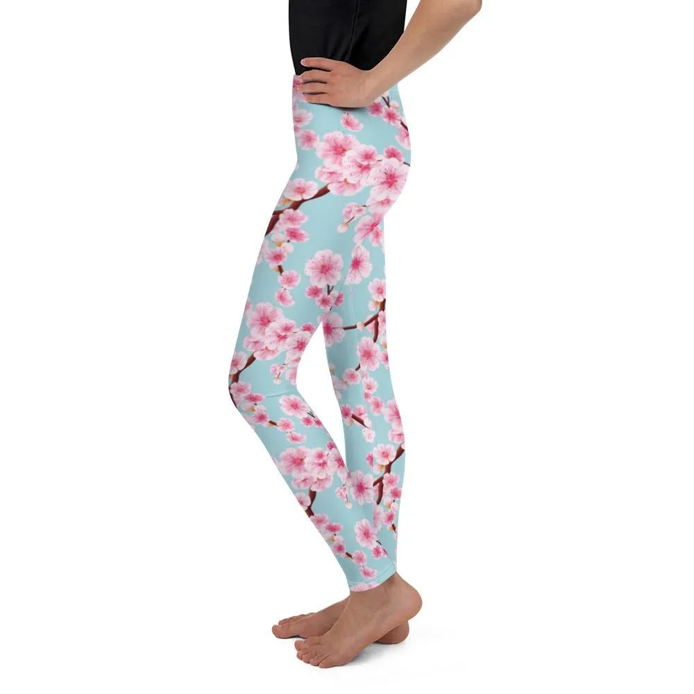 Japanese Cherry Blossom Youth Leggings