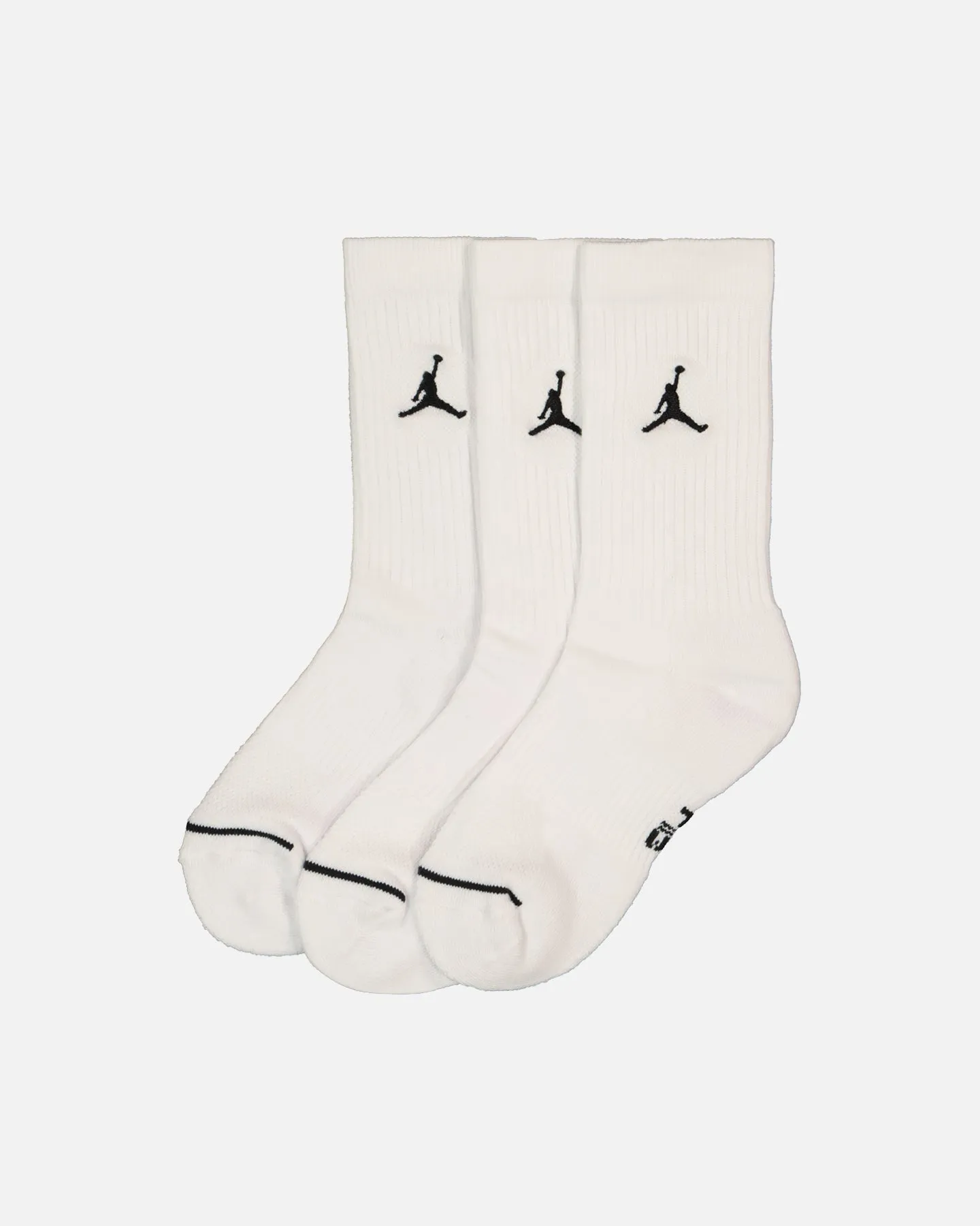 Jordan Unisex Jordan Everyday Cushioned Crew Socks 3 Pack White/Black