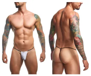 JUSTIN SIMON XSJ02 Classic G-String Color White Mesh